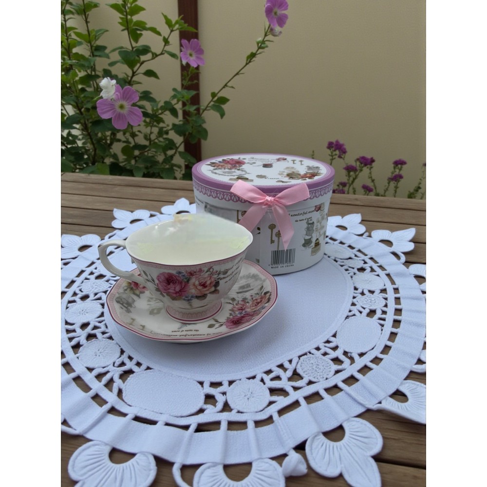 Чаша порцеланова розова  