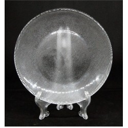 Чиния стъклена на точки 8"