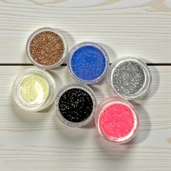 Комплект  брокат за декорация на нокти - 6 цвята Лак за нокти