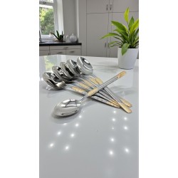 Лъжици 6бр стек със злато