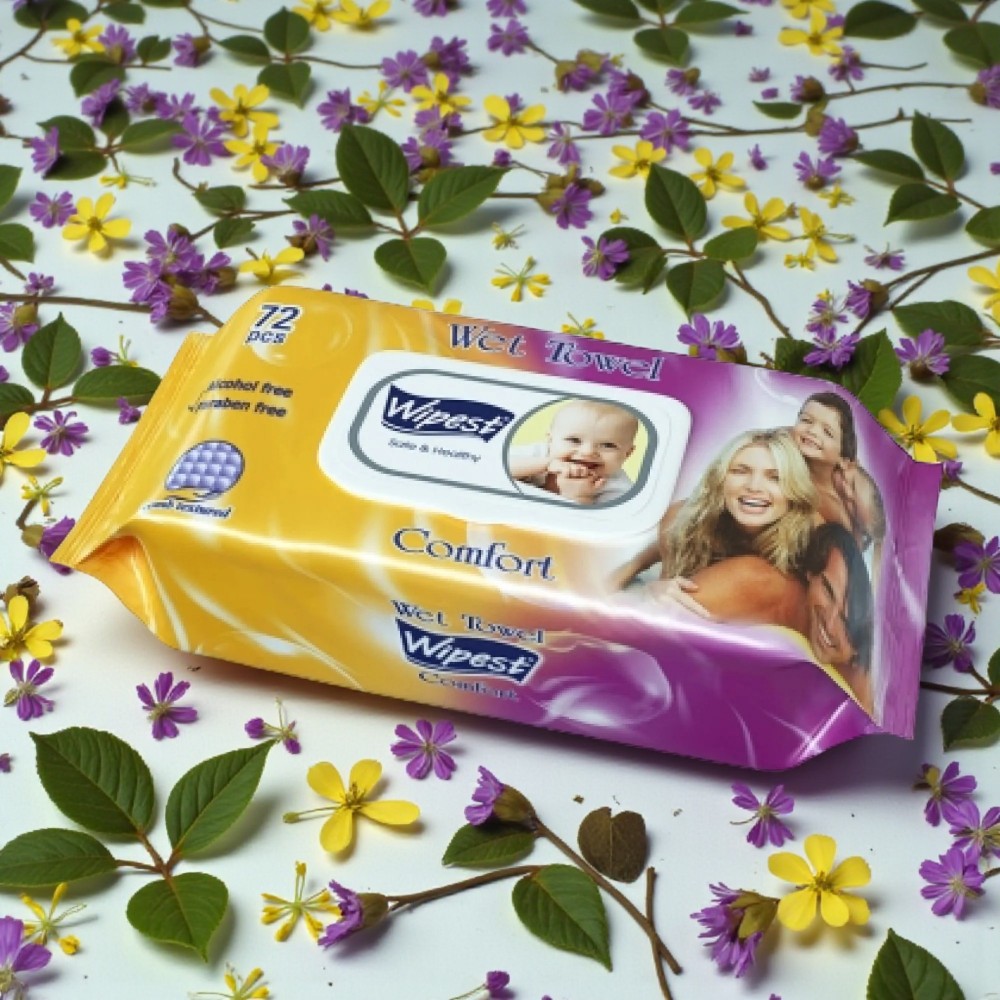 Мокри кърпи wipest 72 броя с капак Мокри кърпички