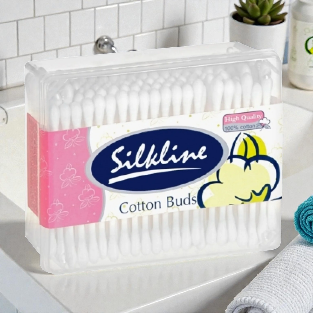 Клечки за уши SILKLINE 200 бр Санитарни