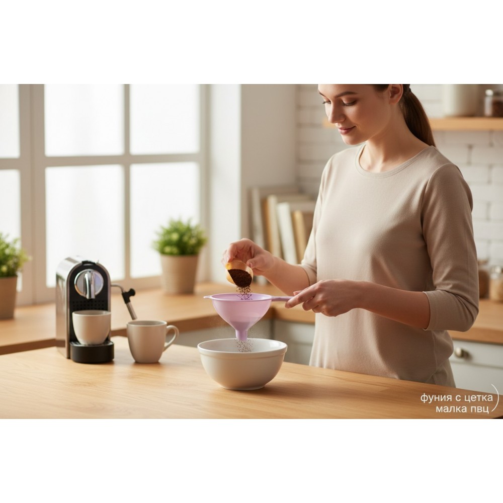 Фуния с цедка малка пвц малка 