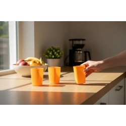 Чашки 4бр к-кт квадрат пвц