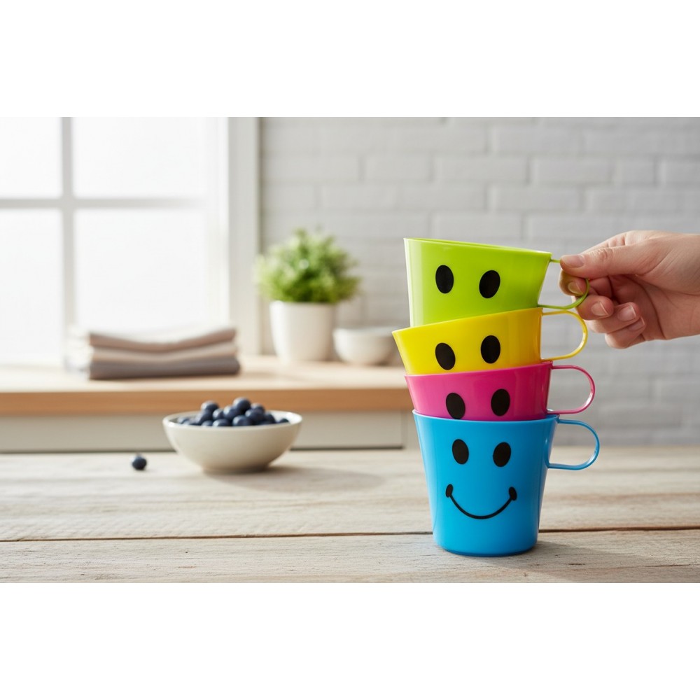 Чашки 4бр с усмивка 
