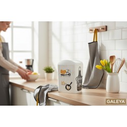 Кош за смет с люлеещ капак 10L с декор "Catch you"