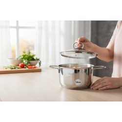 Мини Тенджера със Стъклен Капак – ф14 см