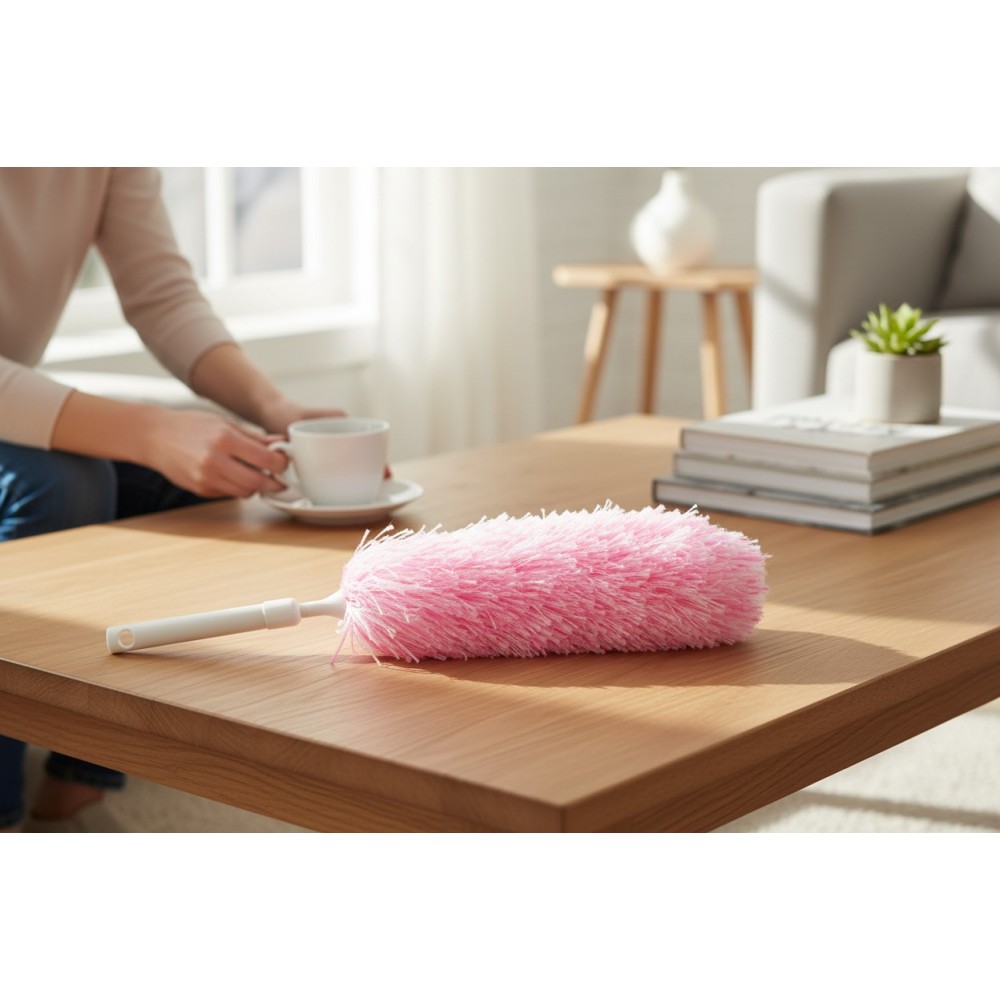 Микрофибърна четка за прах с къса дръжка 