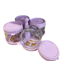 Комплект 4 бр. стъклени бурканчета 300 мл