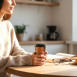 Чаша за кафе с капак – пластмасова 300мл