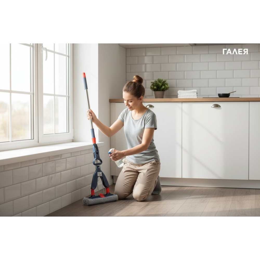 Стирка за под черно и оранжево – здрава и удобна за ежедневно почистване 