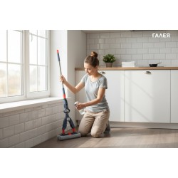 Стирка за под черно и оранжево – здрава и удобна за ежедневно почистване