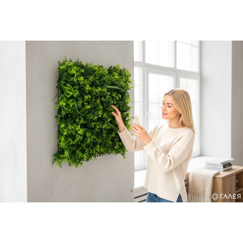 Декоративен зелен панел 60х40 см 