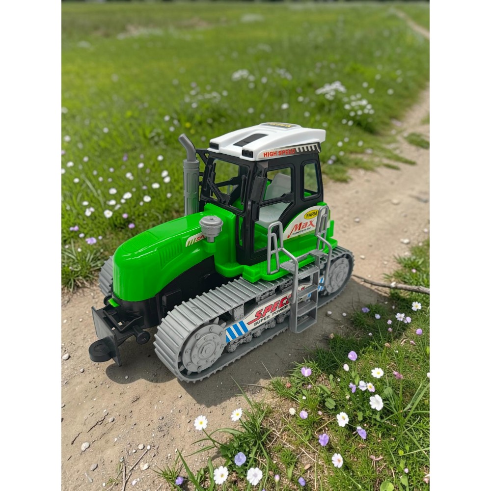 Верижен трактор играчка „MaX Farm“ – реалистичен дизайн със скрити колелца 