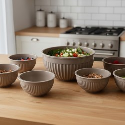 Комплект купички за сервиране + голяма купа – стил и удобство за всяка кухня Комплект купички за сервиране + голяма купа – стил и удобство за всяка кухня