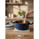 Масивна тенджера Black and Wood Ø24 см с капак – 1.650 кг | Черна тенджера с дървесен дизайн 