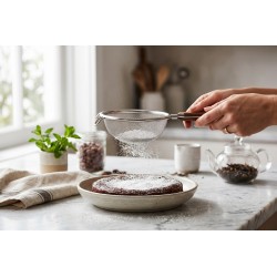 Компактна готварска цедка с дървена ръкохватка (16 см) Компактна готварска цедка с дървена ръкохватка (16 см)