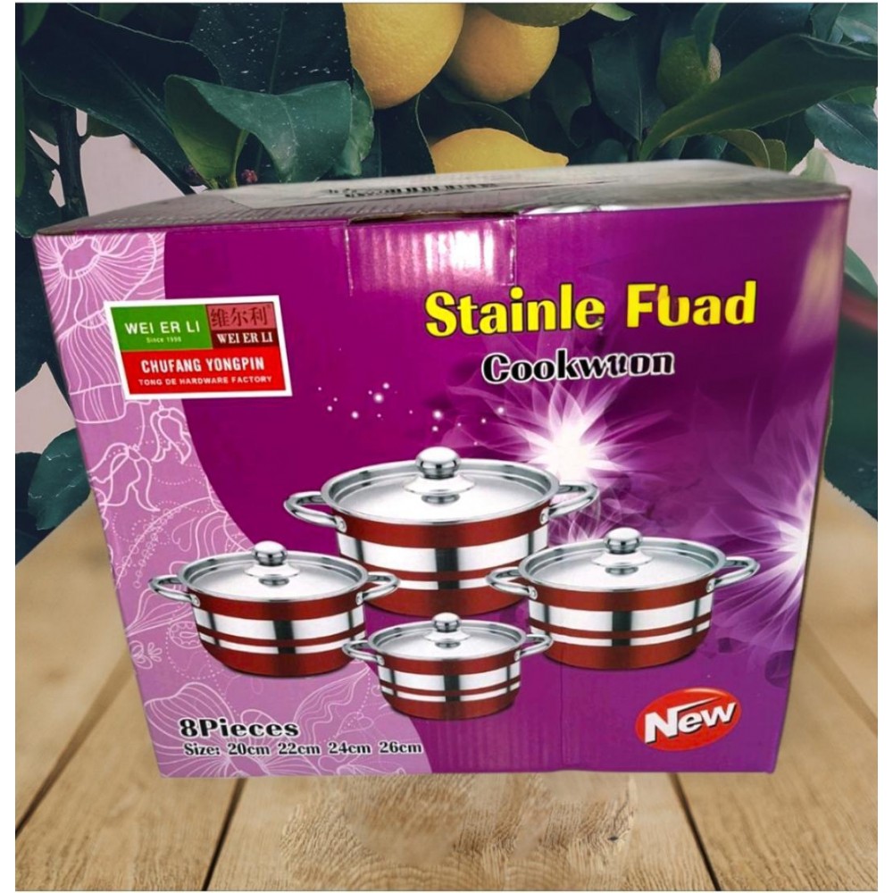 Тенджери 4бр. метални 20-24см 