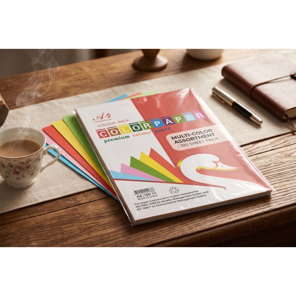 Цветна хартия А4, 100 листа (Colour Pack) Канцеларски материали