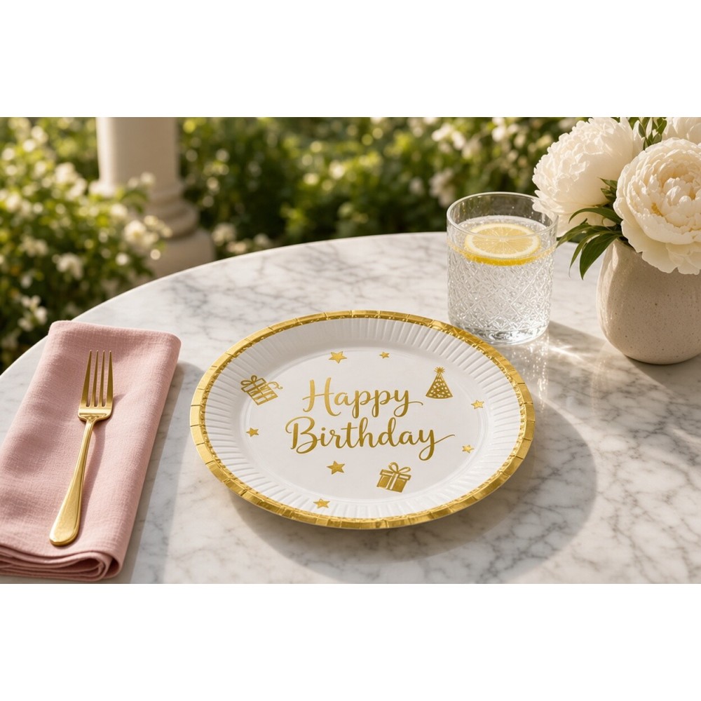 Парти хартиени чинии "Happy Birthday" Празници