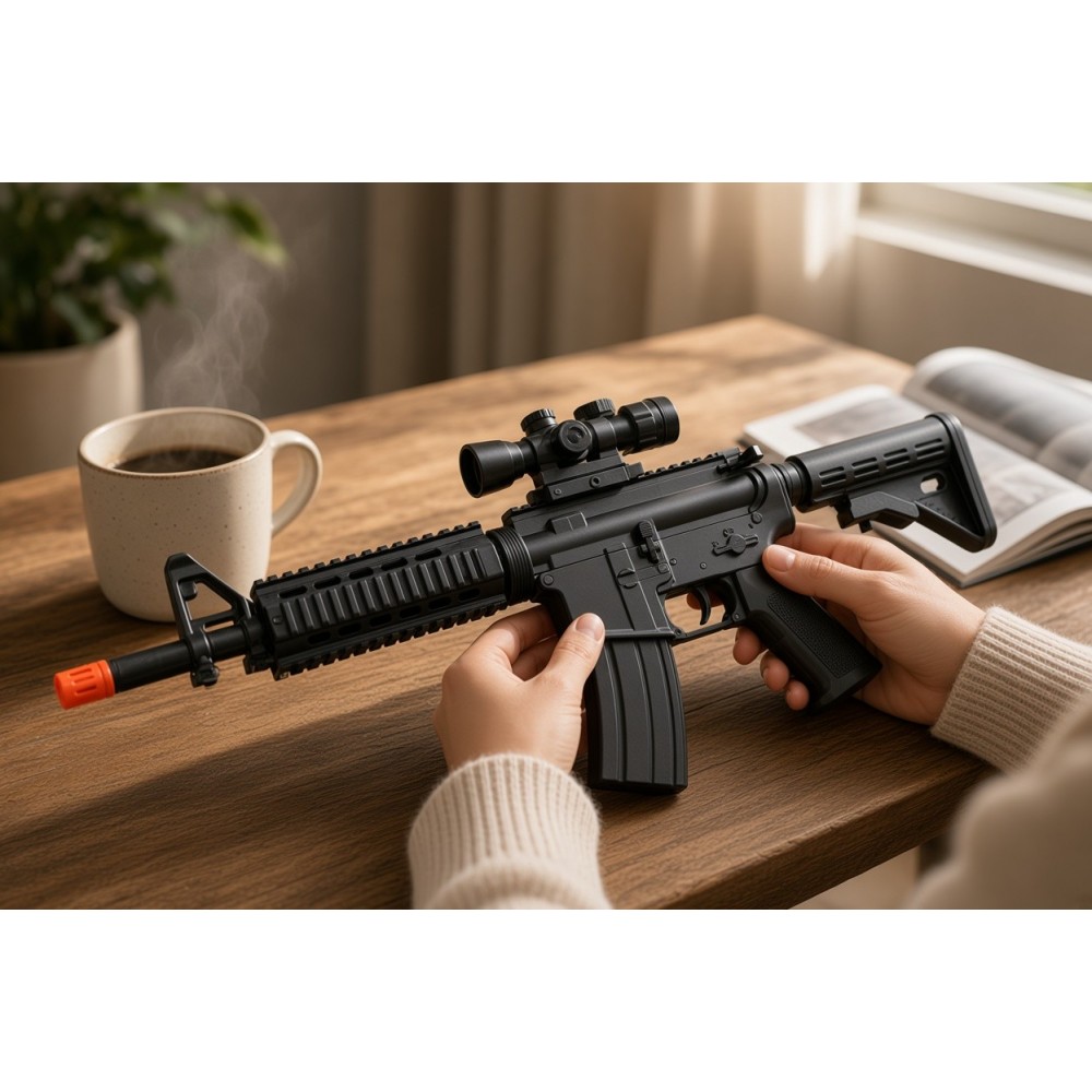 Детска играчка автомат Super-Strong SWAT Gun с оптичен мерник 