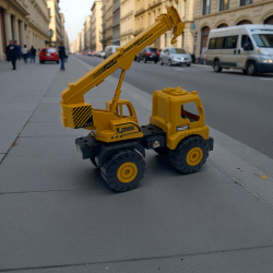 Камион с кран жълт