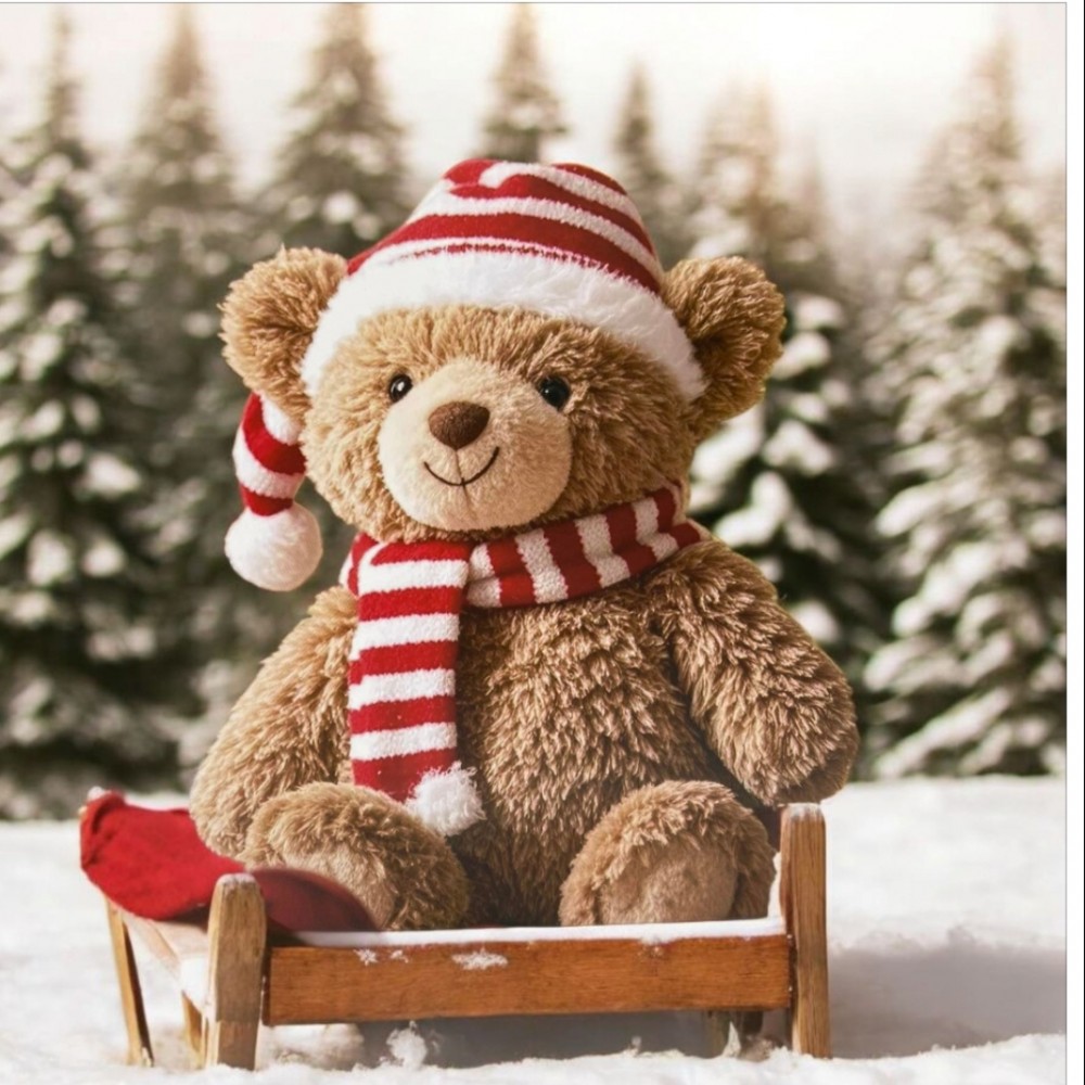 Торбичка подаръчна ЧНГ мече 26/32см 