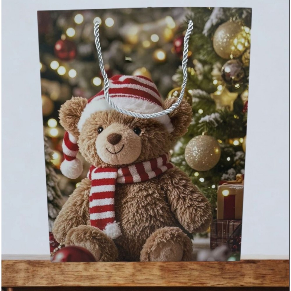 Торбичка подаръчна ЧНГ мече 26/32см 