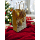Хартиена чанта златна коледа 24/12/33см Хартиена чанта златна коледа 24/12/33см