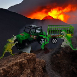 Джип с ремарке диноз.