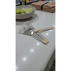 Вилички за десерт 6бр к-кт със златисто покритие