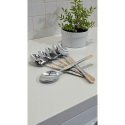 Лъжички за чай 6бр к-кт със златно покритие