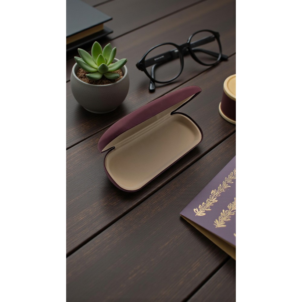 Калъф за очила кафев,мъхест 