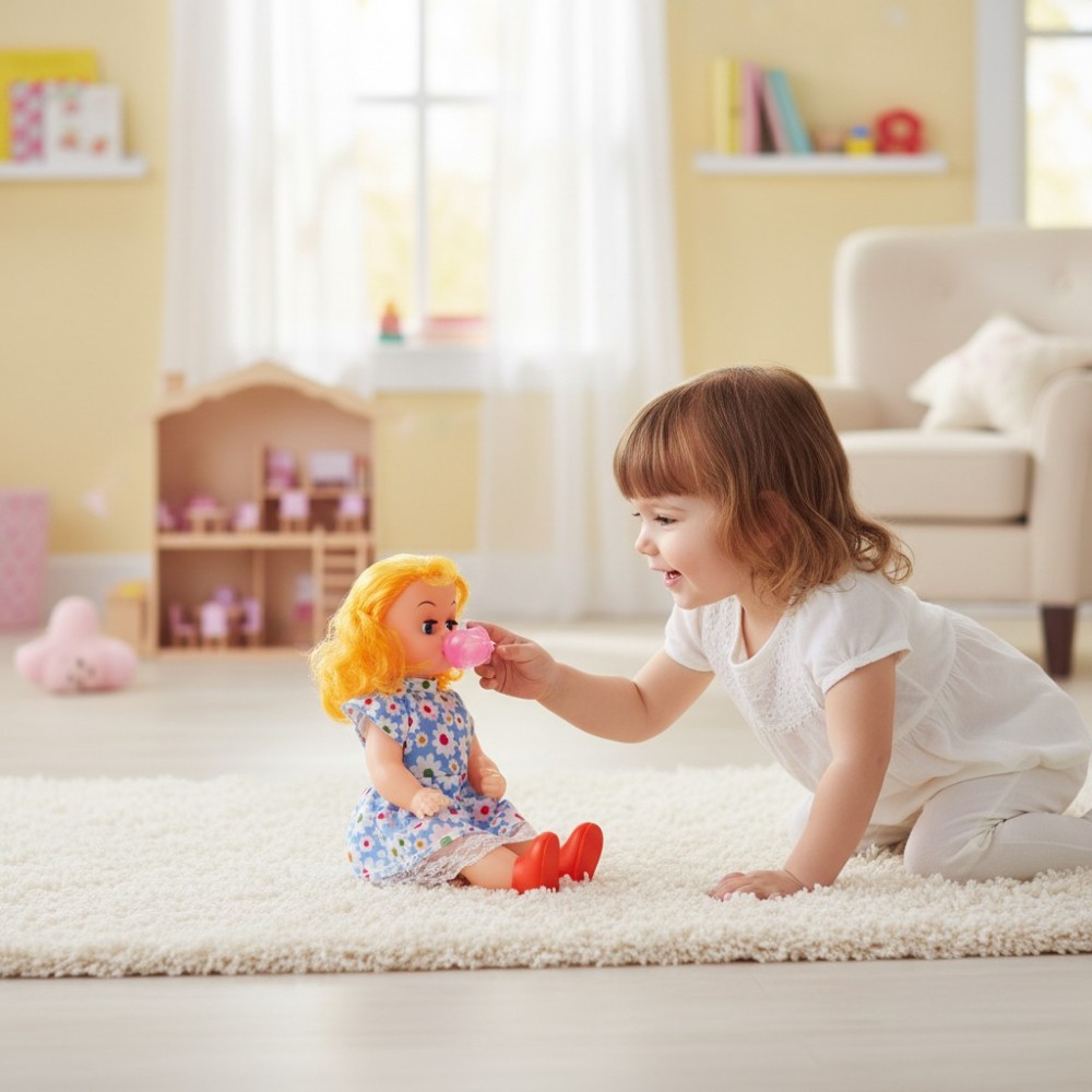 КУКЛА С БИБЕРОН, 35 СМ. Играчки за момичета