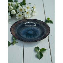 Чиния порцелан кафява пръска