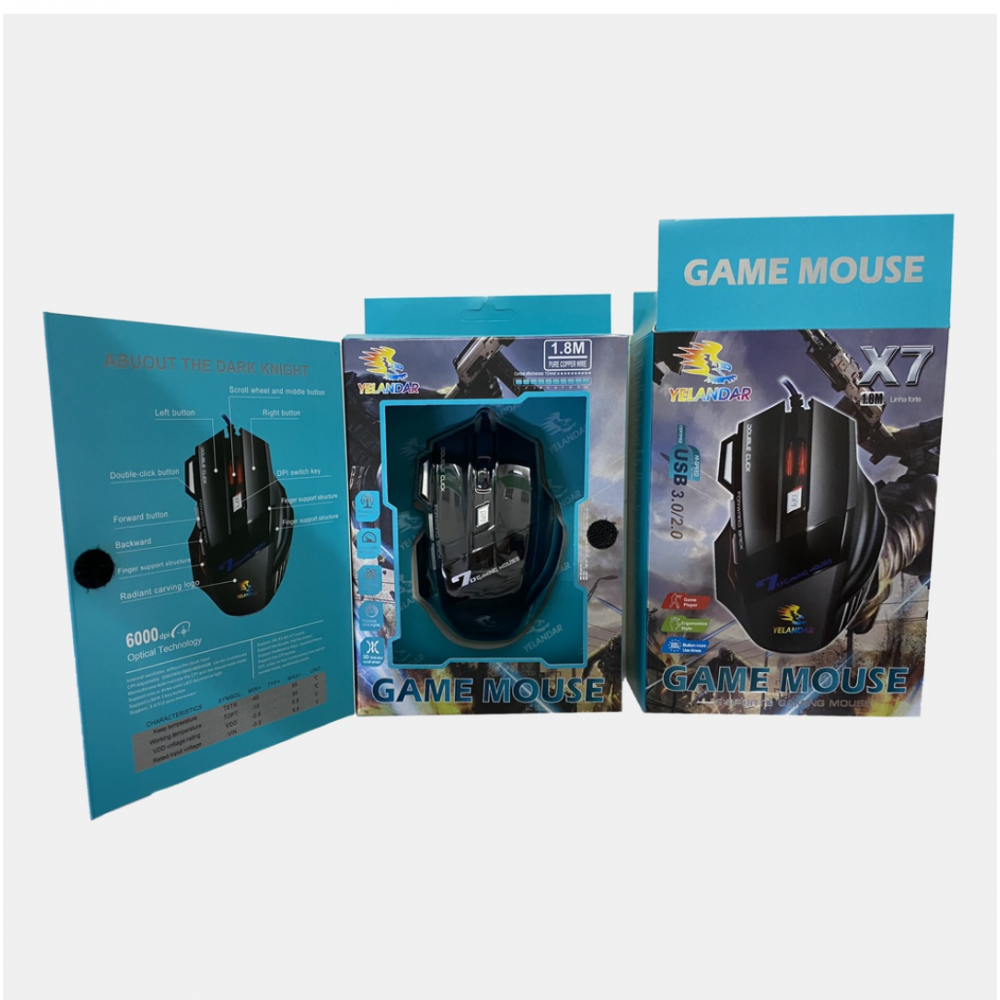 Мишка геймърска за PC/латоп с USB и светлини 