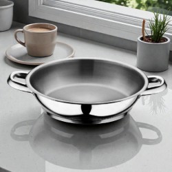 Иноксова шола с дръжки 18х4см