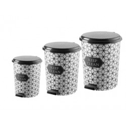 Комплект 3бр. кошове с педал KEEP CLEAN Кошове за отпадъци и чували