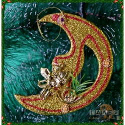 МЕСЕЦ СТЕРЕОПОР 11.5 СМ Коледна украса 