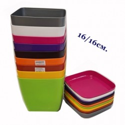 САКСИЯ ФЛОРА ЧЕРВЕНА 16/16СМ. Саксии и сандъци