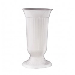 ГОЛЯМА ВАЗА, PVC БЯЛА, Ф20, H38 ГОЛЯМА ВАЗА, PVC БЯЛА, Ф20, H38 Саксии и сандъци