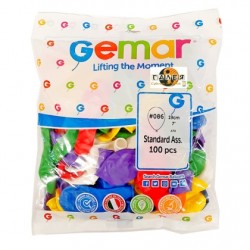 БАЛОН МИКС ЦВЕТОВЕ 19АСМ. 100 БР. В СТЕК Парти артикули