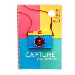 ТЕТРАДКИ 80Л. А4 ШИРОКИ РЕДОВЕ СПИРАЛА Тетрадки,скицници,блокове и др.