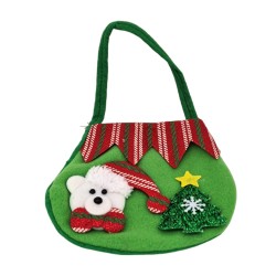 Коледна торбичка за подаръци от текстил 18 х 16 см Коледна украса 
