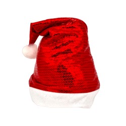 Коледна блестяща шапка с пайети  Коледна украса 