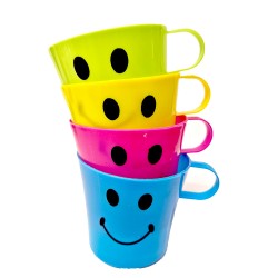 КОМПЛЕКТ 4 БРОЯ ЧАШИ ПВЦ УСМИВКА КОМПЛЕКТ 4 БРОЯ ЧАШИ ПВЦ УСМИВКА