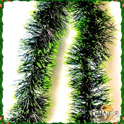 Гирлянд  2м/9см.зелено с черно Коледна украса 