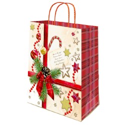 Чанта "Коледен поздрав"  34/14/43СМ. Коледна украса 