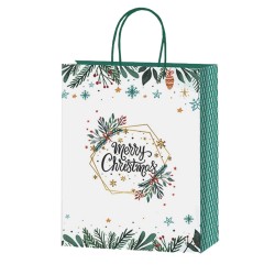 КОЛЕДНА ЧАНТА ЗЕЛЕНА 24/12/33СМ. Коледна украса 