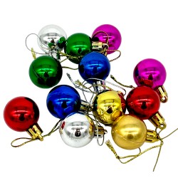 Коледни  топки за елха 12бр. 3см. Коледна украса 